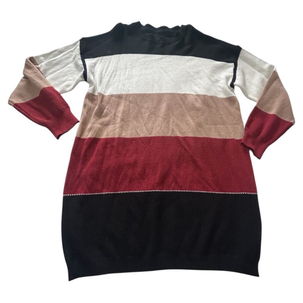 Colorblock Women's Sweater dress 4X